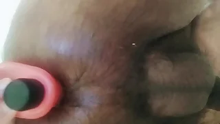 Indian gay caitiff public schoolmate Adhil playing with dildo